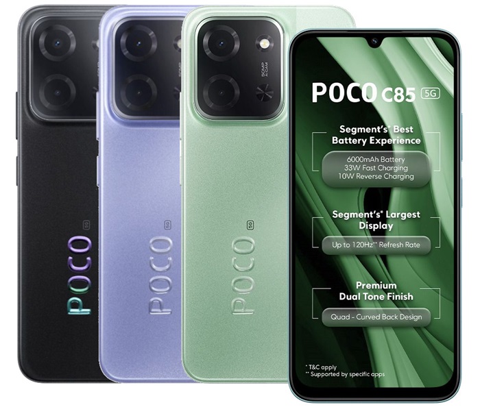 POCO C85 5G launched in India at ₹11,999 featuring 6000mAh battery, Dimensity 6300, HyperOS 2, and more 1 POCO C85 5G
