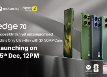 motorola edge 70 launching in India on 15th December featuring 4500nits screen, Snapdragon 7 Gen 4, and more
