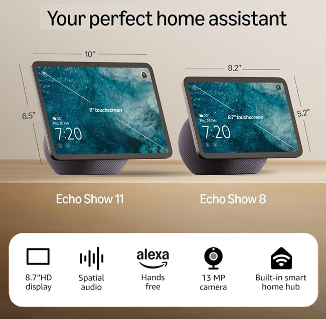 Echo Show 11 and Echo Show 8 Features
