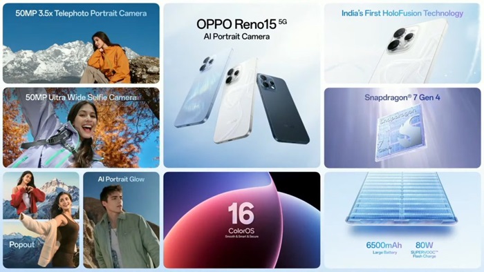 OPPO Reno 15 features