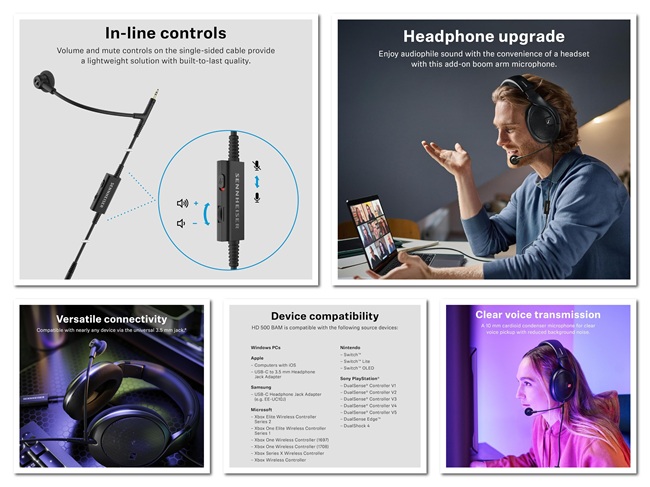 Sennheiser HD 500 BAM Features