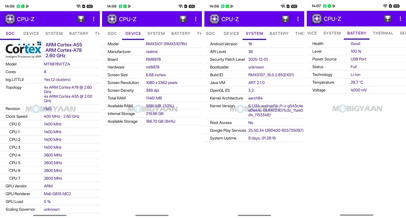 realme P4 Power 5G Review About Specs Performance CPU Z