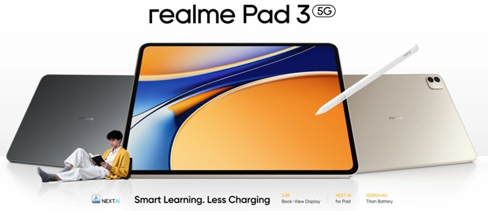 realme Pad 3 launched in India at ₹26,999 featuring 11.61-inch 2.8K display, 12200mAh battery, ultra-slim 6.6mm design, and more 1 realme Pad 3