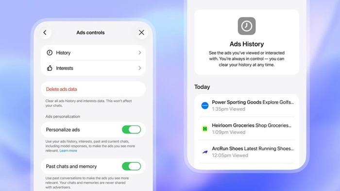 ChatGPT Ads Choice and control