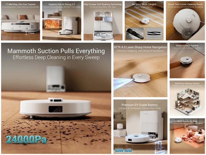 Milagrow iMap Max W300 Robotic Vacuum Cleaner launched in India featuring 24,000Pa suction 3 Milagrow iMap Max W300 Features