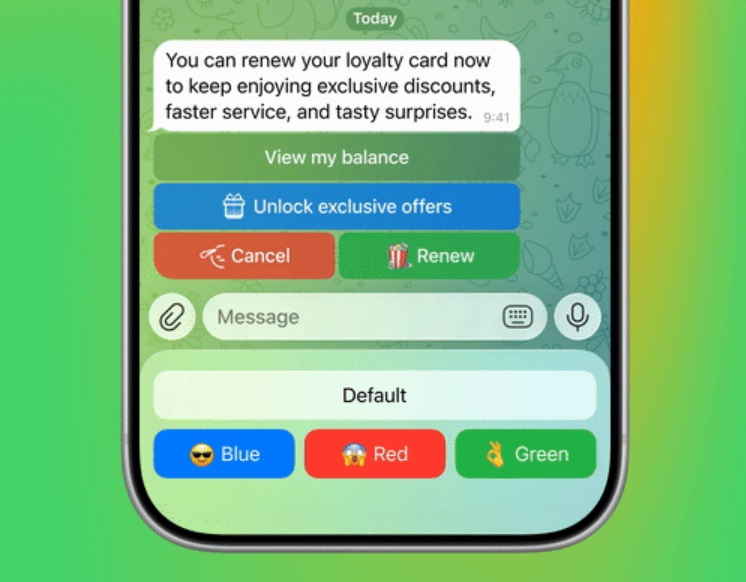 Telegram Customizable Bot Buttons
