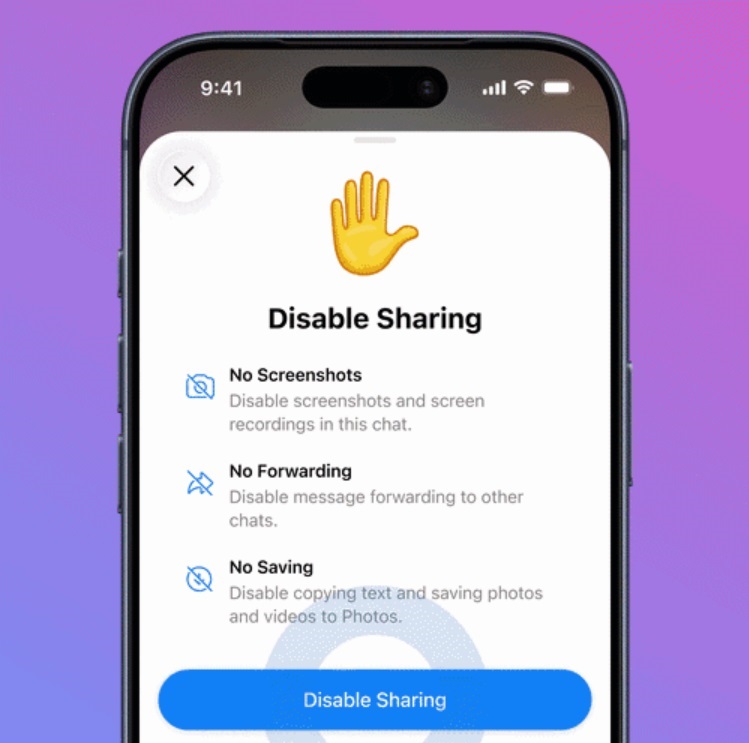 Disable Sharing in Private Chats