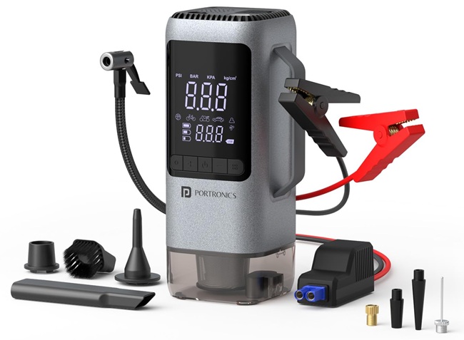 Portronics Vayu Cop 6-in-1 Car Utility