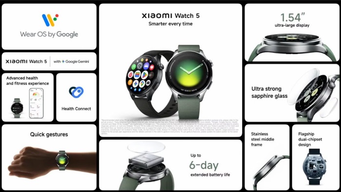 Xiaomi Watch 5 Features