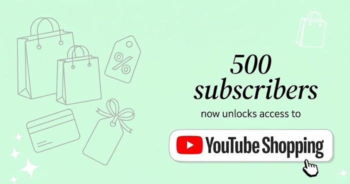 YouTube enables shopping Affiliate earnings for creators with just 500 subscribers 1 YouTube