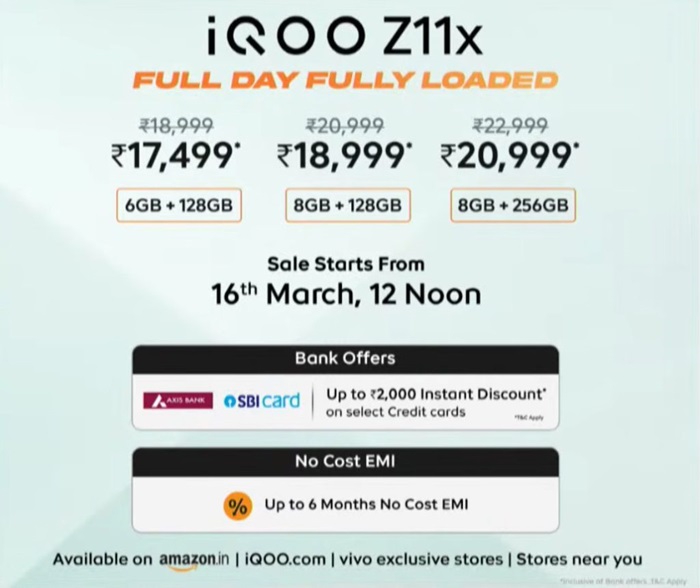 iQOO Z11x 5G Price Offers
