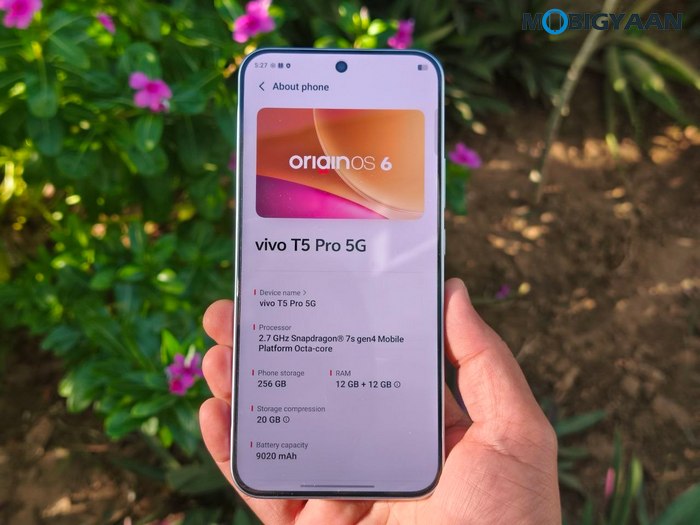 vivo T5 Pro 5G - Hands-On and First Impressions: Massive 9020mAh Battery Meets Gaming Power 18 vivo T5 Pro 5G Review Design Display Cameras Build Quality 11