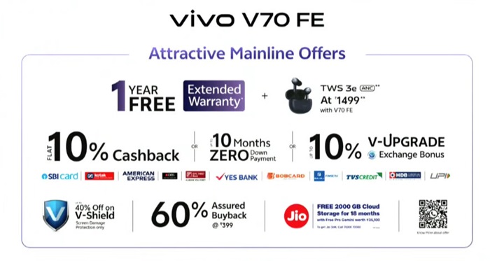vivo V70 FE Offers Offline
