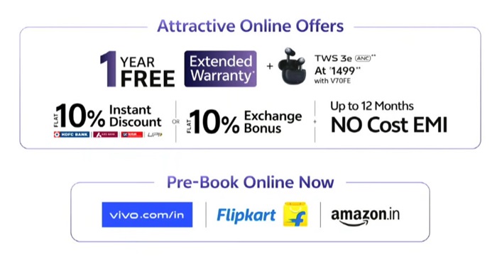 vivo V70 FE Offers Online