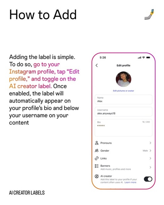 Instagram AI Creator Label