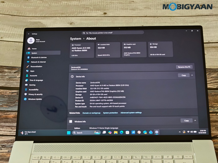 ASUS Zenbook S16 UM5606GA Review Design Display Build Quality 26