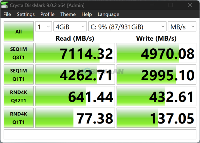 ASUS Zenbook S16 UM5606GA Review Performance CrystalDiskMark Storage Benchmark 2
