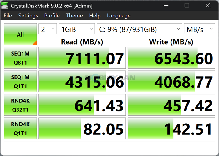 ASUS Zenbook S16 UM5606GA Review Performance CrystalDiskMark Storage Benchmark 3