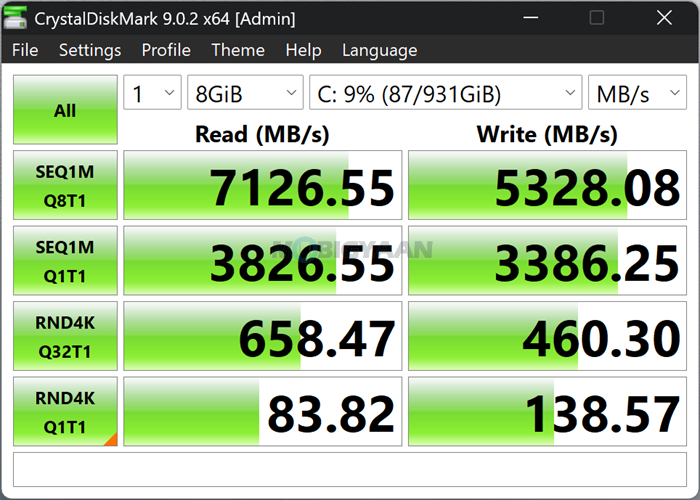ASUS Zenbook S16 UM5606GA Review Performance CrystalDiskMark Storage Benchmark 4