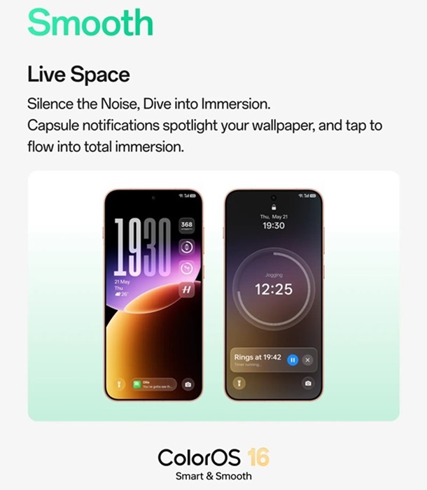ColorOS 16 Live Space