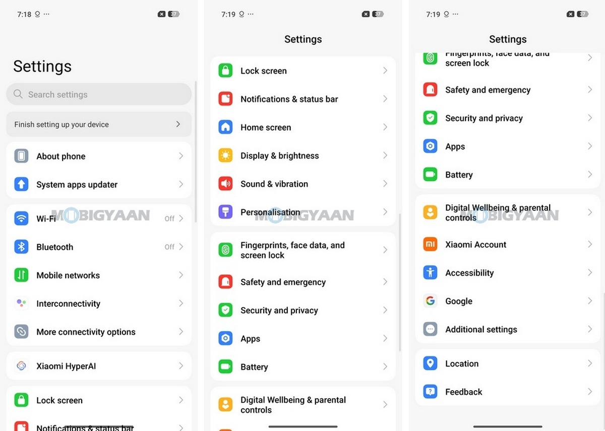 Xiaomi 17T Review HyperOS 3 Settings