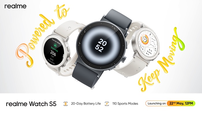 realme Buds Air8 Pro and Watch S5 launching in India on 22nd May 3 realme Watch S5