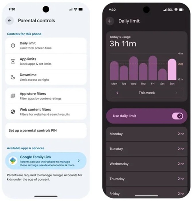 Android 17 brings enhanced parental controls with screen time and app management tools 2 Android 17 Parental Controls
