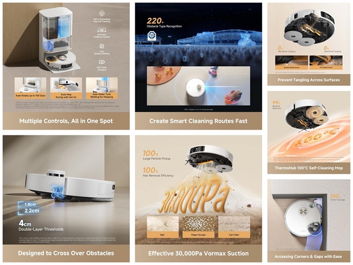 Dreame L50s Pro Ultra Robotic Vacuum Cleaner Features