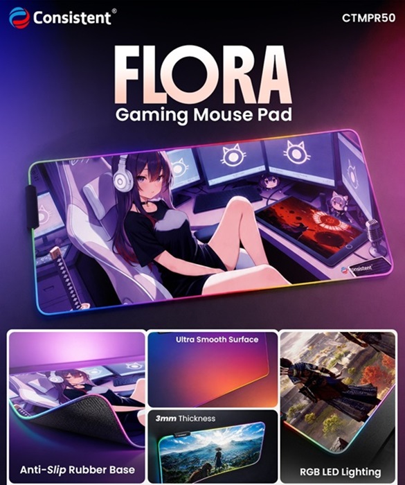 Consistent launches Flora RGB and RoseX gaming mouse pads in India 2 Flora RGB Mouse Pad