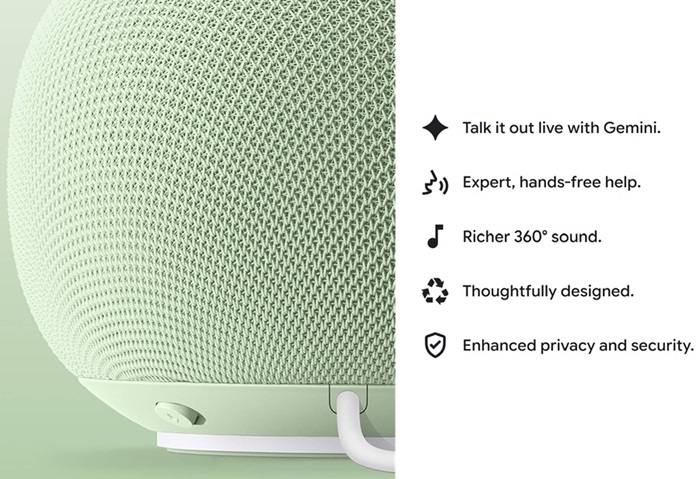 Google Home Speaker announced at US $99.99 with Gemini for Home bringing natural conversations 4 Google Home Speaker