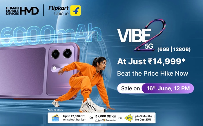 HMD Vibe 2 5G now available in 6 GB + 128 GB variant, priced at ₹14,999 with offers 3 HMD Vibe 2 5G Price Offers