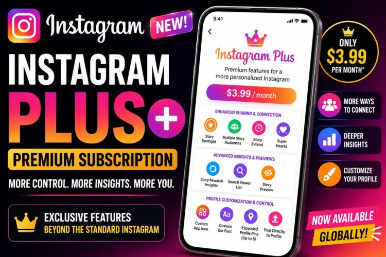 Instagram Plus subscription launched globally at $3.99 per month ...