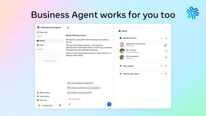 Meta brings AI Business Agents to Instagram, WhatsApp, and Messenger globally 3 Meta Business Agents