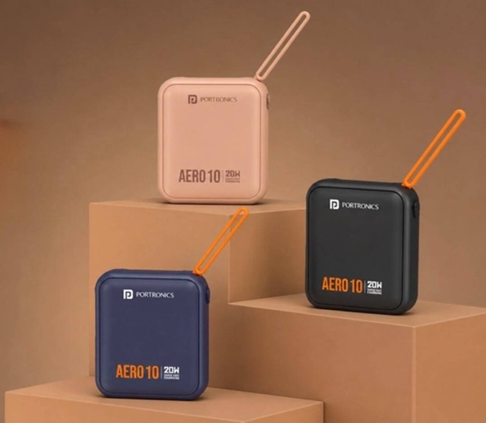 Portronics Aero 10 power bank launched in India at ₹1,249 with 10,000mAh capacity, 20W fast charging, and built-In Type-C cable 2 Portronics Aero 10 Colors