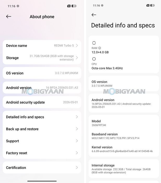 REDMI Turbo 5 Review HyperOS 3 5