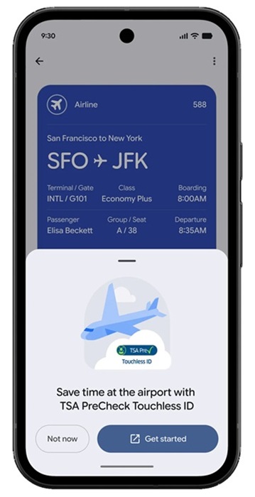 Google Wallet TSA PreCheck Touchless ID