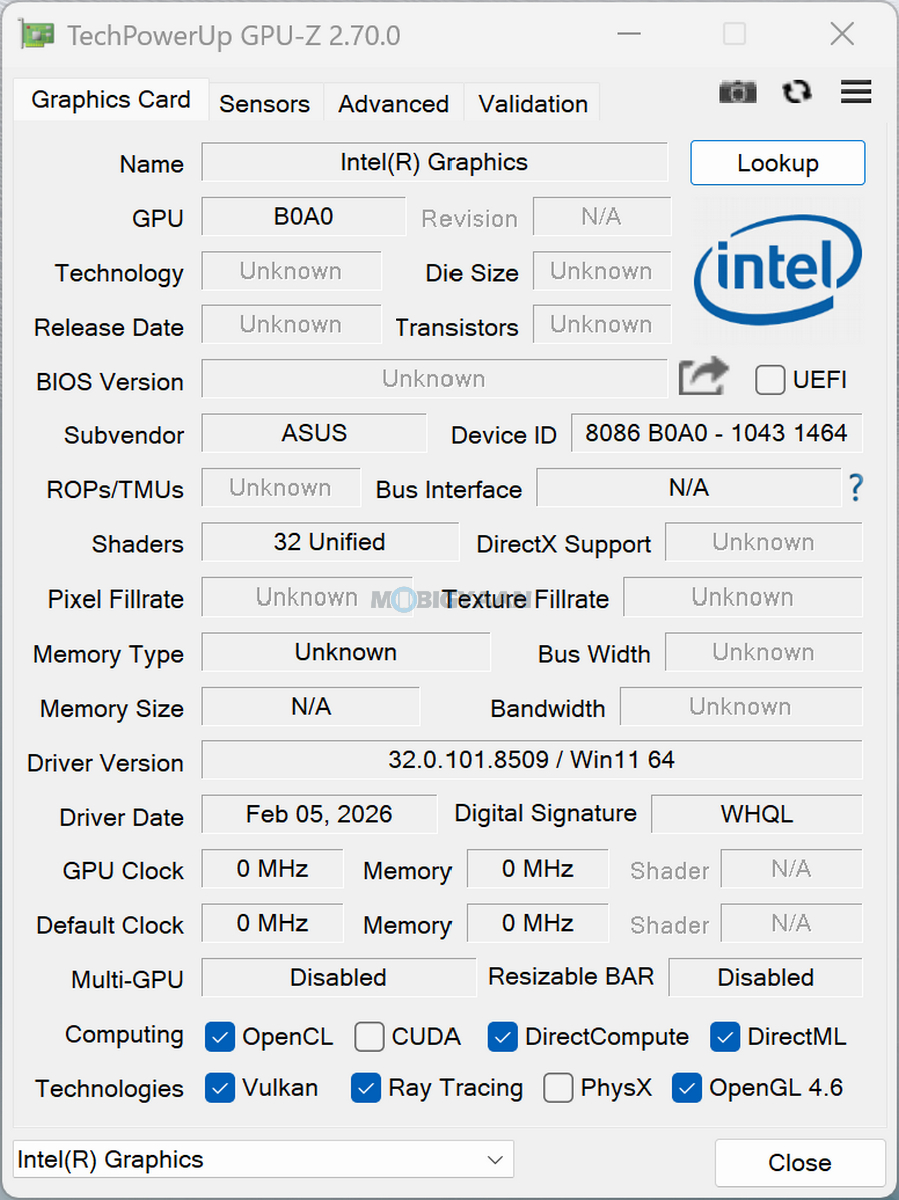 ASUS Zenbook S14 Review UX5406AA About GPU Z