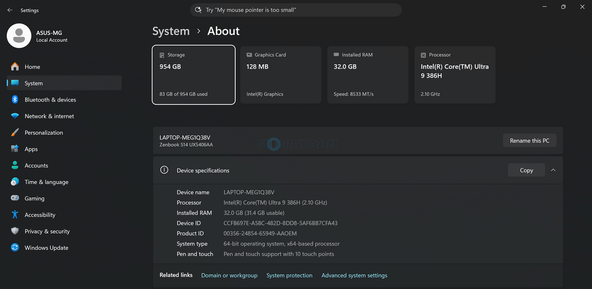 ASUS Zenbook S14 Review UX5406AA About Specs