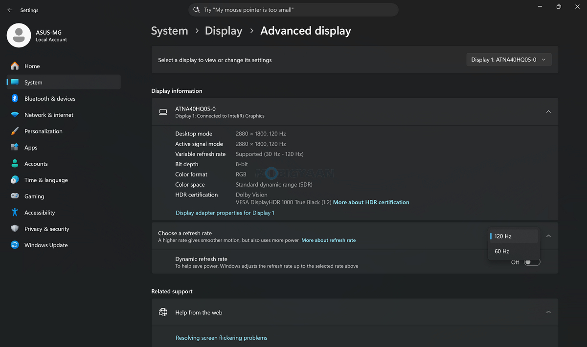 ASUS Zenbook S14 Review UX5406AA About System Advanced Display