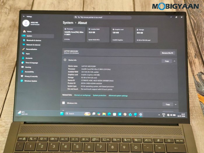 ASUS Zenbook S14 Review UX5406AA Design Display Build Quality 18