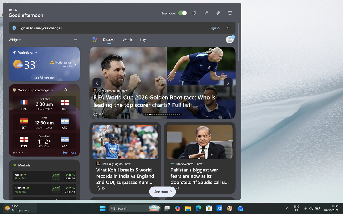 ASUS Zenbook S14 Review UX5406AA Windows 11 Homescreen
