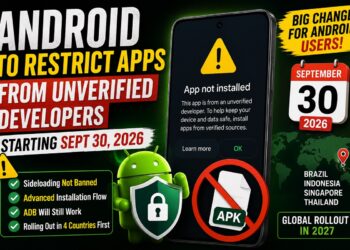 Android Apps Block Unverified Developers September 2026