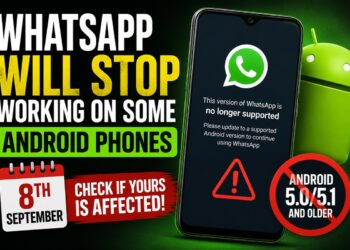 WhatsApp Stop Working Android 8th September 2026