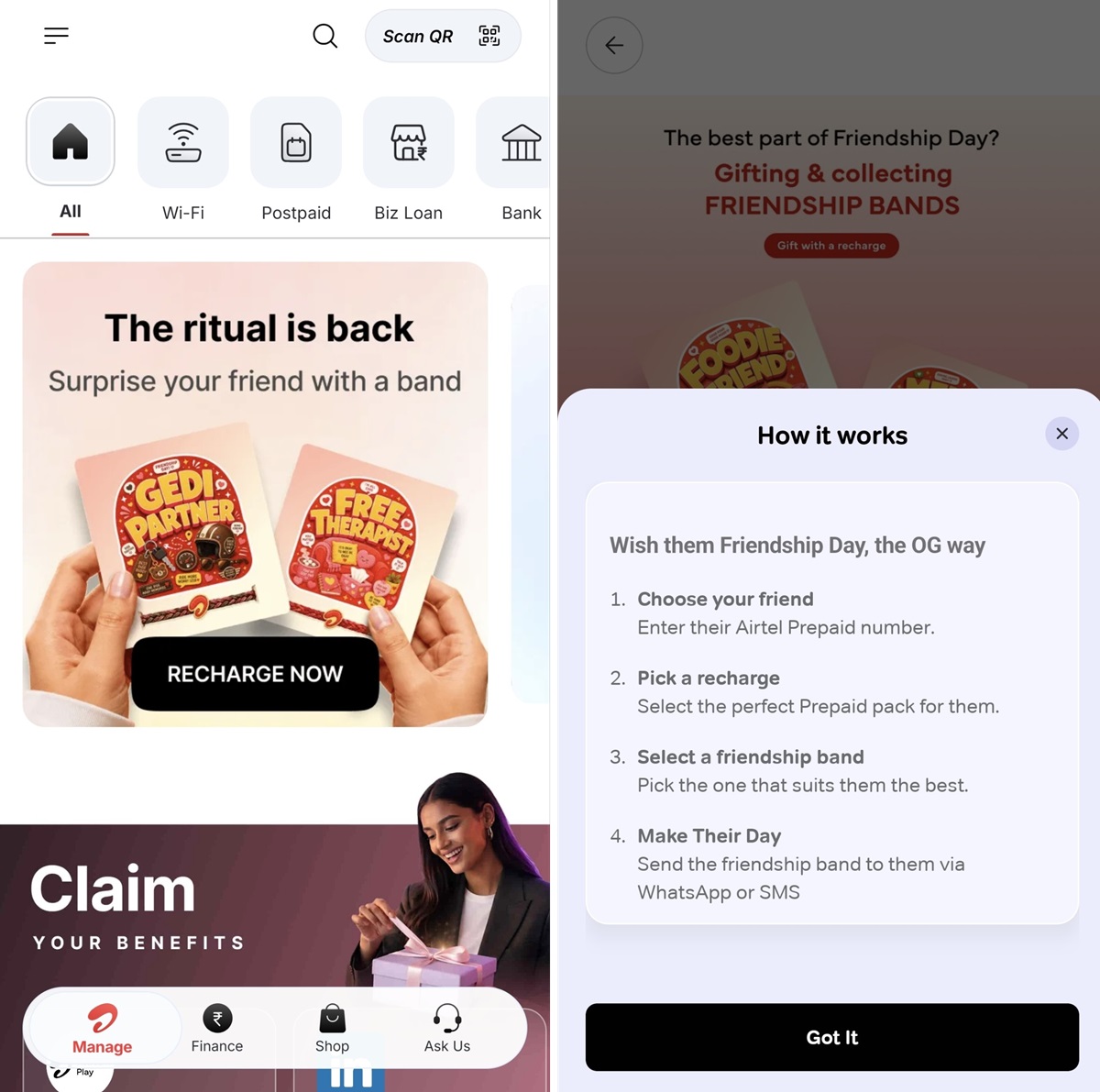 Airtel lets users gift recharges with Digital Friendship Bands for Friendship Day 2026 2 Airtel Friendship Day