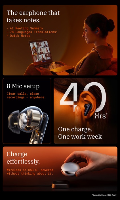 POVA AI Buds Pro India launch confirmed for 14th August, to feature AI Meeting Summary, 48dB ANC, wireless charging, and 40hr battery 2 TECNO POVA AI Buds Pro Features