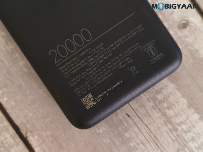 Xiaomi Power Bank 5i 20000 67W Review Design Display Build Quality 29 1