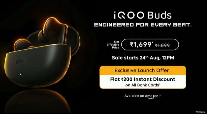 iQOO Buds launched in India at ₹1,899 featuring 50h playback, 42ms gaming latency, Bluetooth 6.1, Spatial Audio, DeepX 4.0, and more 3 iQOO Buds Price Offers