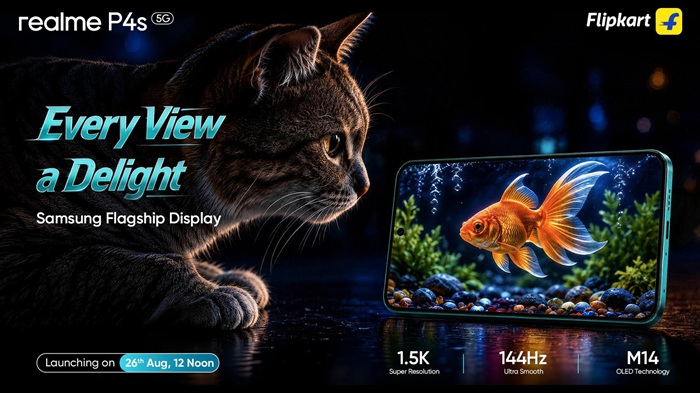 realme P4s 5G launching tomorrow with 144Hz Samsung M14 display, 8000mAh battery, and 80W charging 2 realme P4s 5G - Samsung M14 Display
