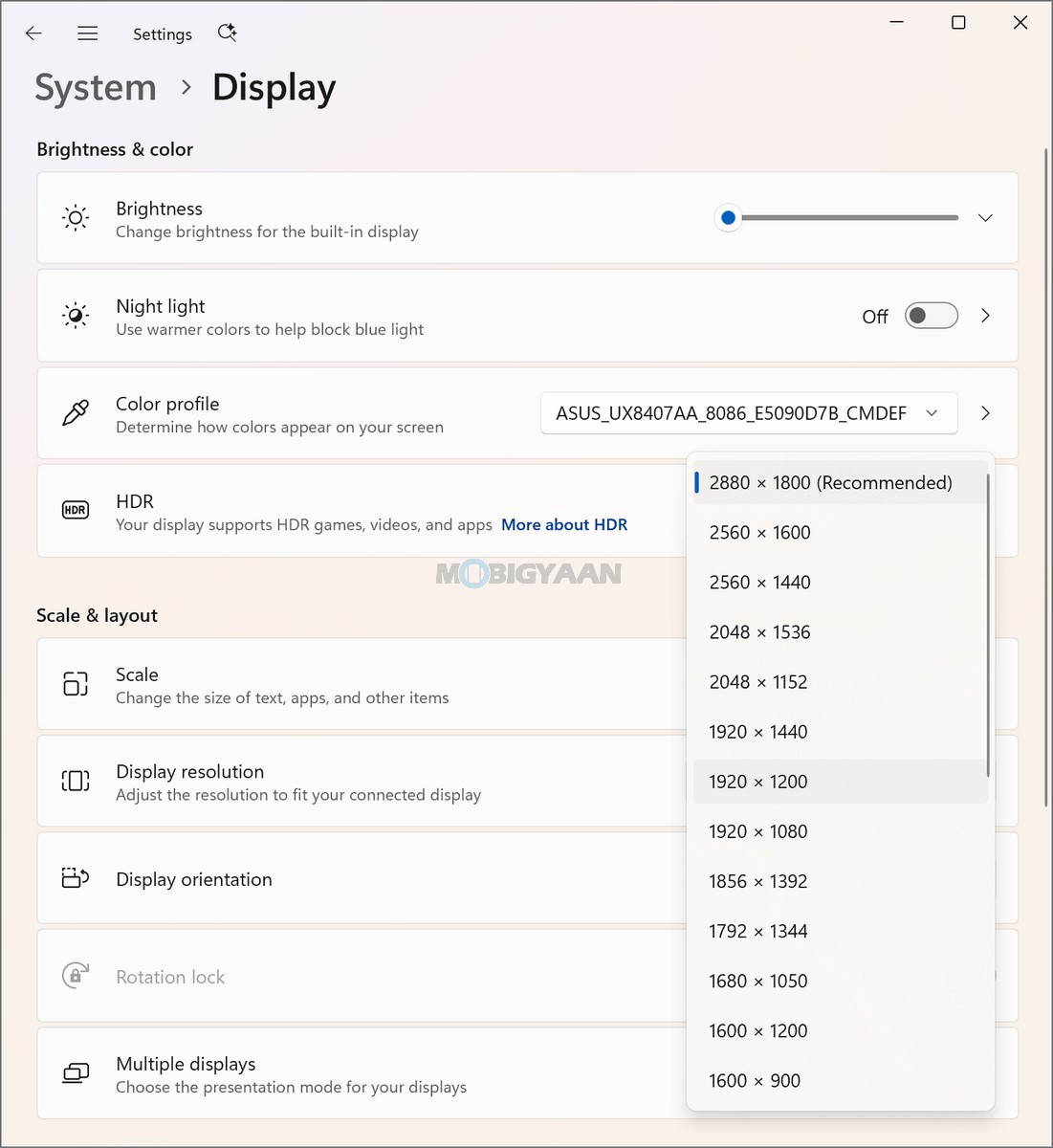 ASUS Zenbook DUO Review UX8407AA Display Resolution