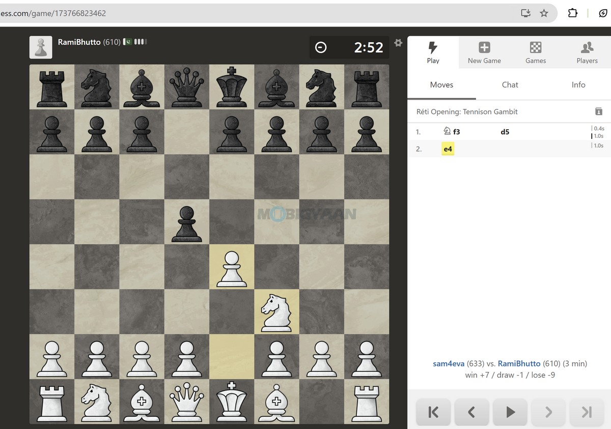 Chess With Touchscreen